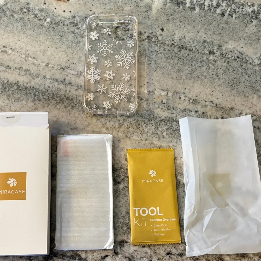 Clear Snowflake Phone Case